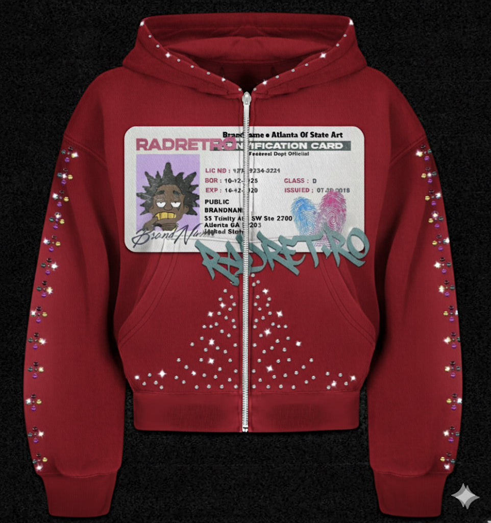 The ID Check Studded Zipper Hoodie