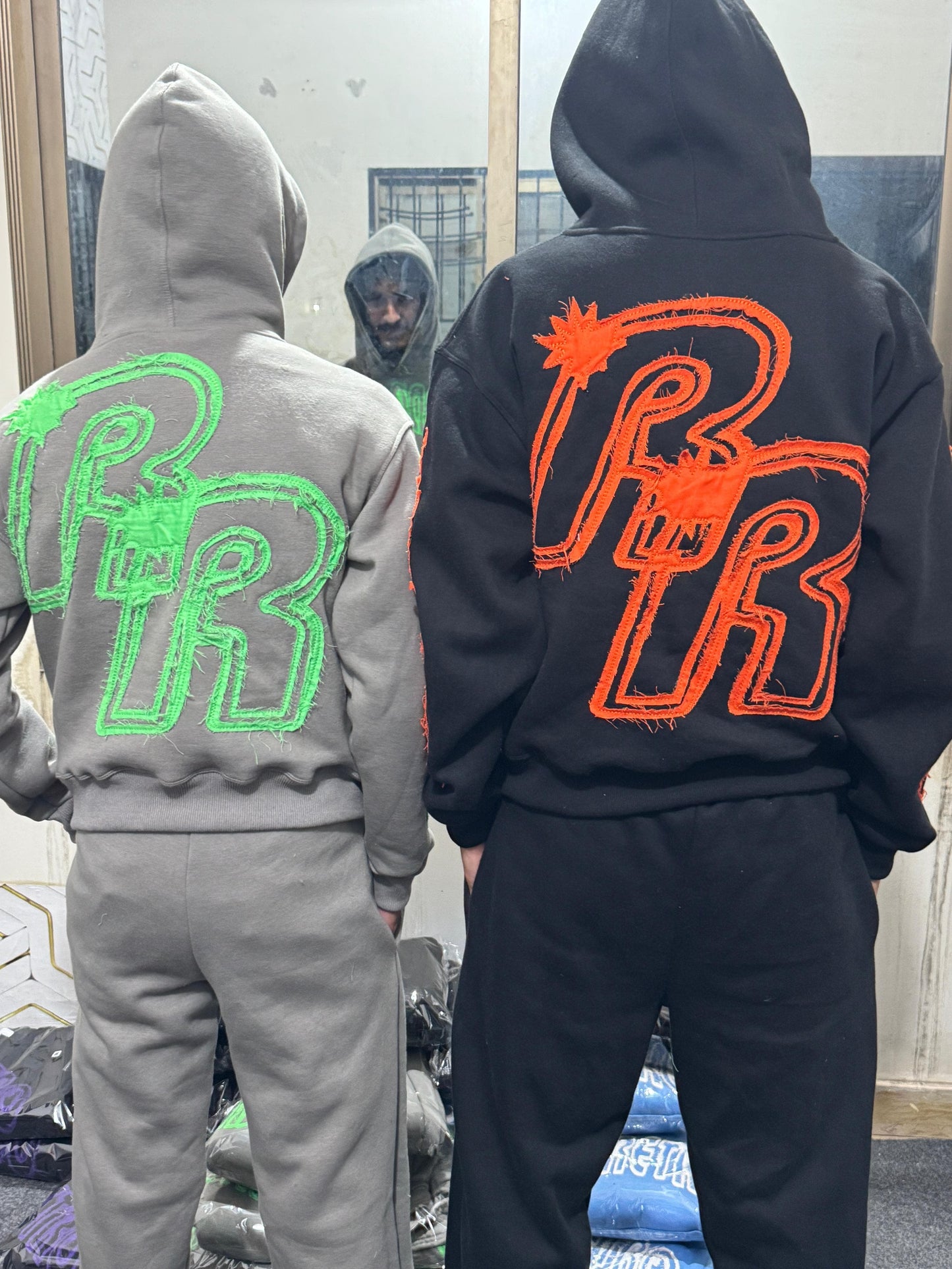 The "Inferno Glitch" Rhinestone Tracksuit
