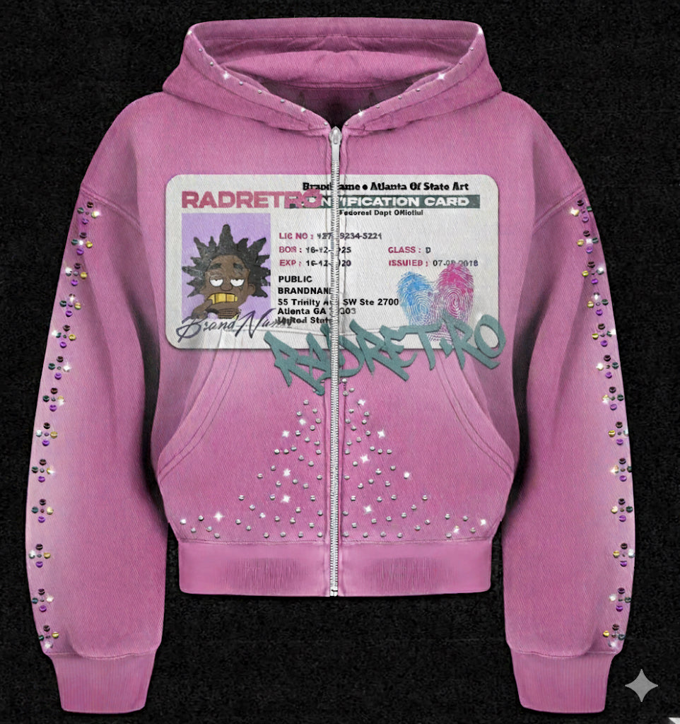 The ID Check Studded Zipper Hoodie