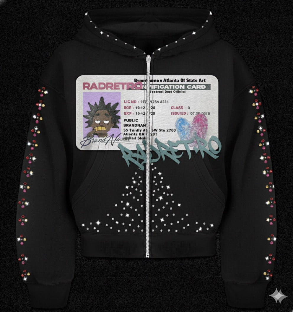 The ID Check Studded Zipper Hoodie