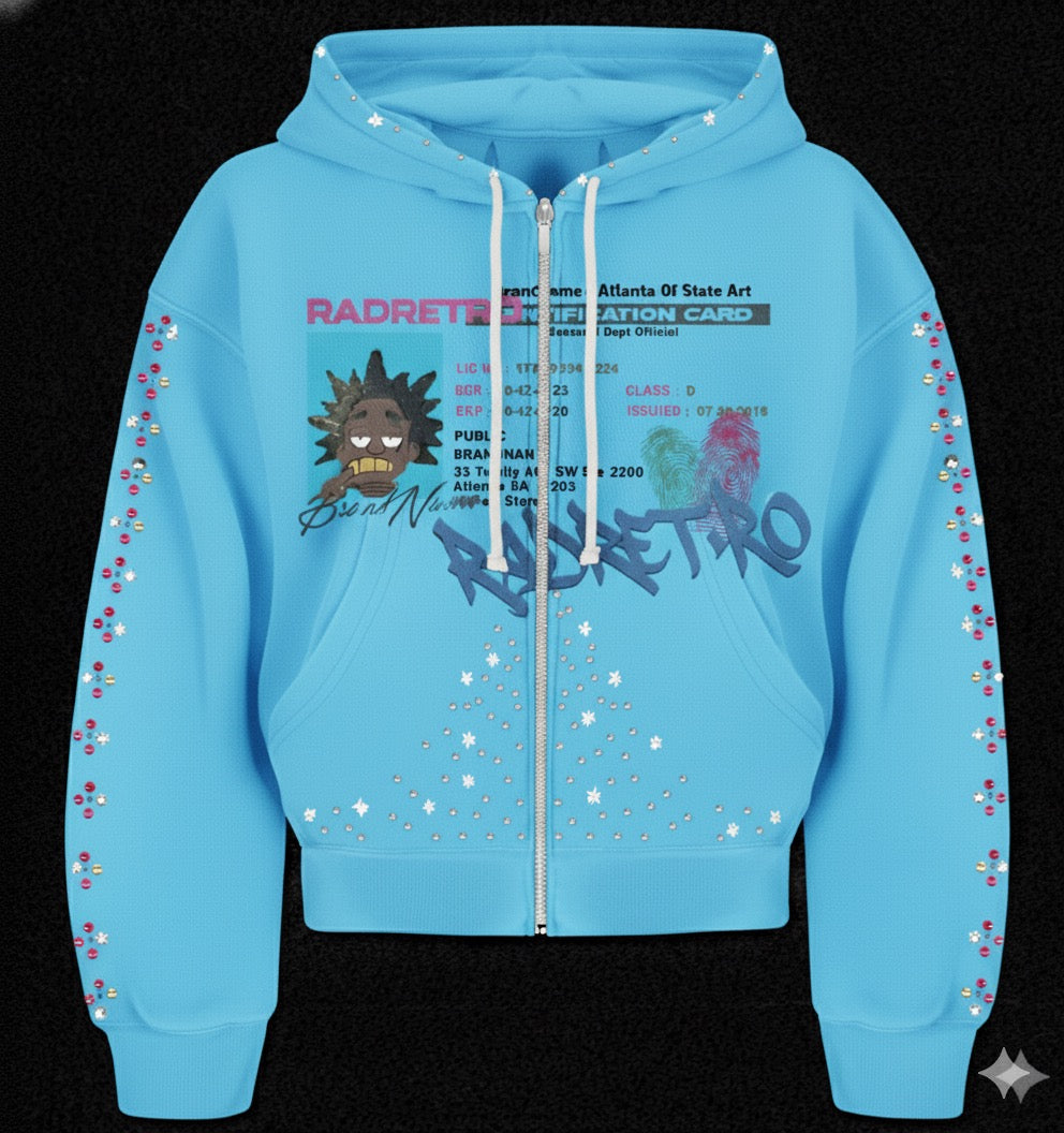 The ID Check Studded Zipper Hoodie