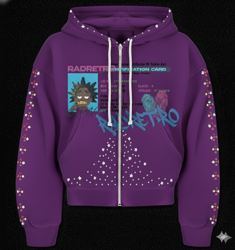 The ID Check Studded Zipper Hoodie