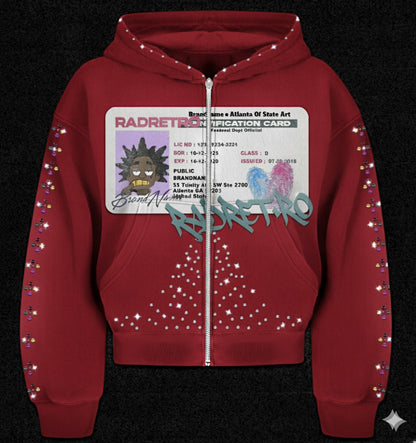 The ID Check Studded Zipper Hoodie
