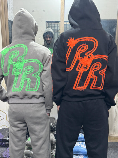 The "Inferno Glitch" Rhinestone Tracksuit