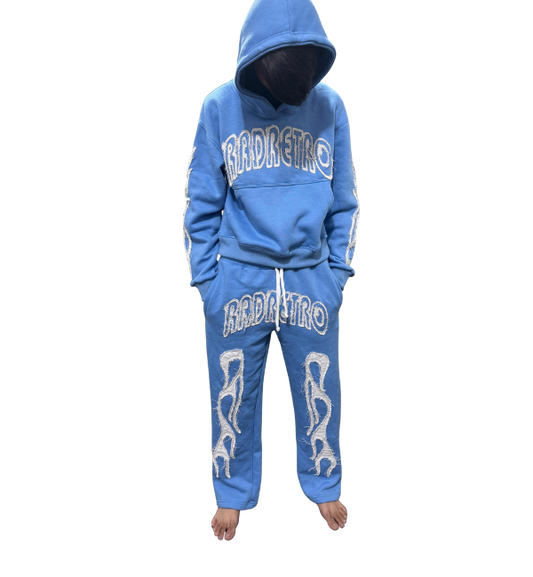 The "Inferno Glitch" Rhinestone Tracksuit